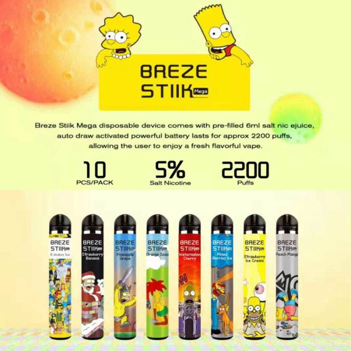 Breze Stiik Mega 2200 Puffs Disposable Vape