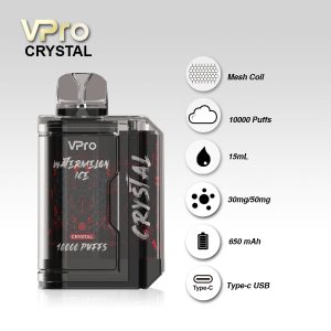in stock Vpro Crystal 8000 puff Vape