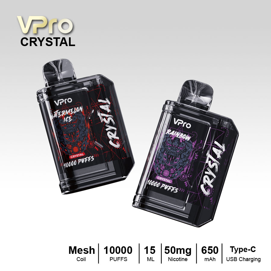 in stock Vpro Crystal 8000 puff Disposable Vape