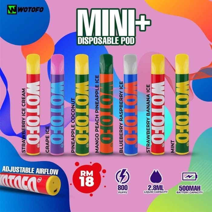 wholesales Wotofo Mini+ Disposable Pen 800 PUFF Disposable Vape