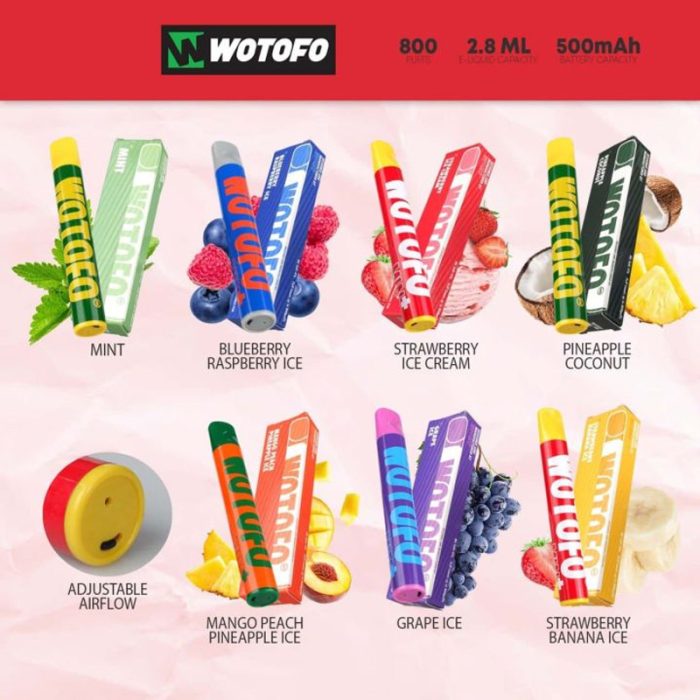 in stock Wotofo Mini+ Disposable Pen 800 Disposable Vape