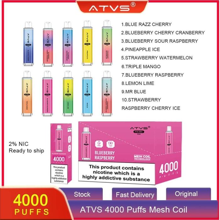 in stock atvs crystal 4k puff vape