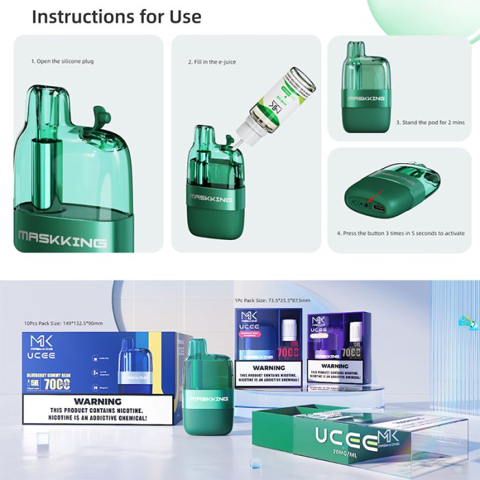 wholesales Maskking ucee 7000 puff Disposable Vape