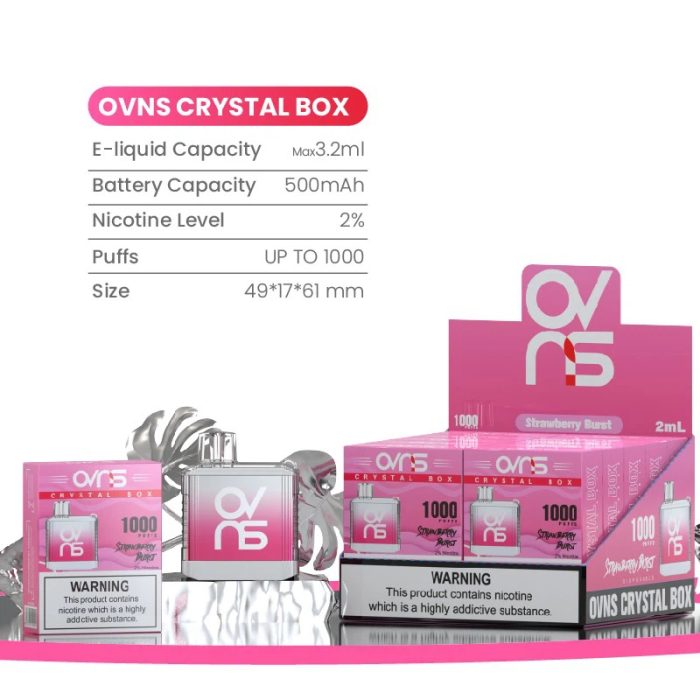 in stock OVNS CRYSTAL BOX MESH 04 1000 Vape