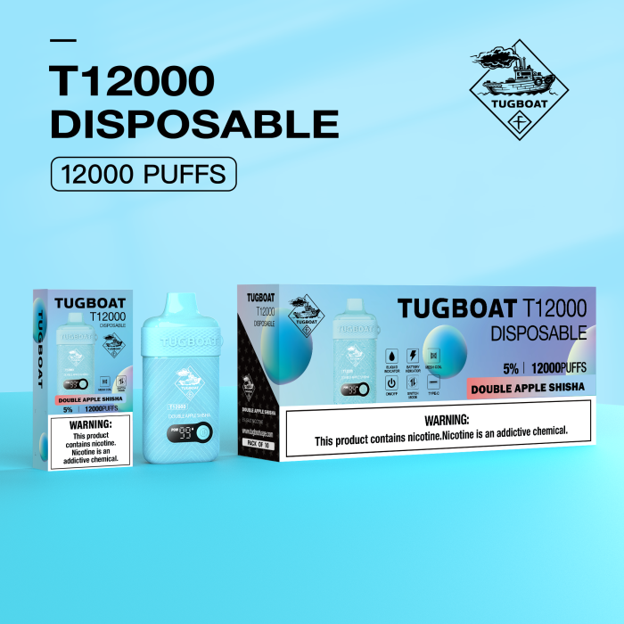 in stock TUGBOAT 12000 PUFF Disposable Vape