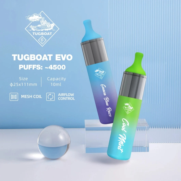 instock TUGBOAT EVO 4500 PUFF Disposable Vape