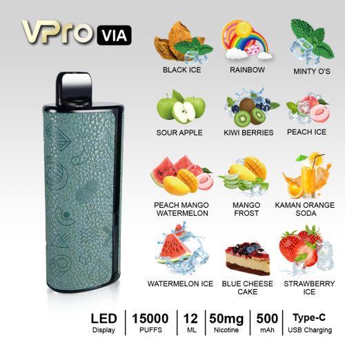 Vpro via 15000 puff Vape