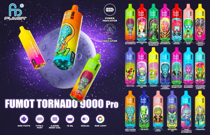 in stock RandM Tornado 9000 Pro Vape