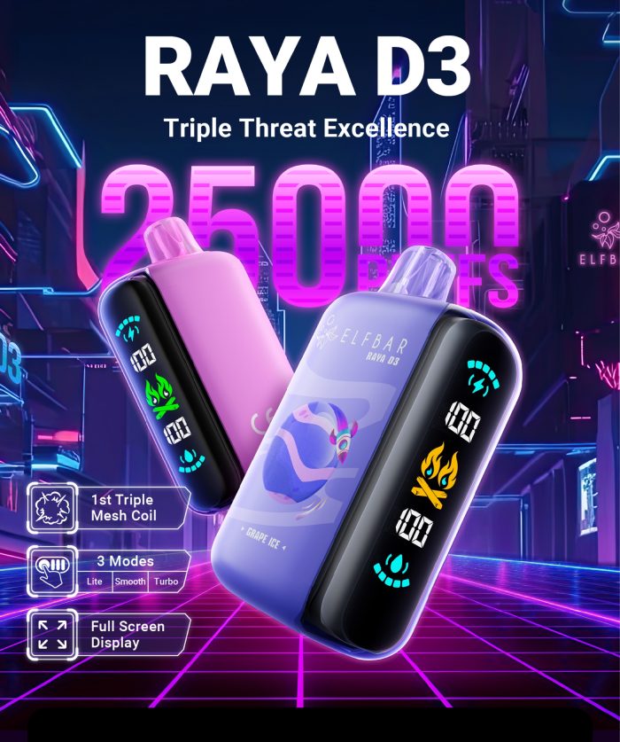 elfbar raya D3 25000 puff disposable vape